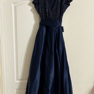 Elegant Navy Blue Gown